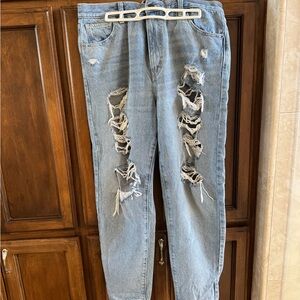 Levi’s High Waisted Distressed Mom Jean